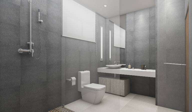 Inside view of a neat and clean bathroom